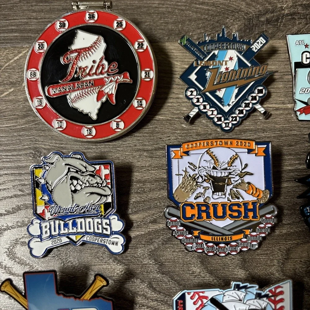 Cooperstown 2020 Baseball Collectors Pins Lot #3 12 Pieces Light Up